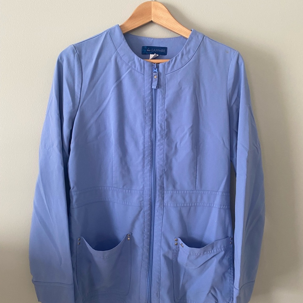 Koi Sapphire Blue Scrub Jacket